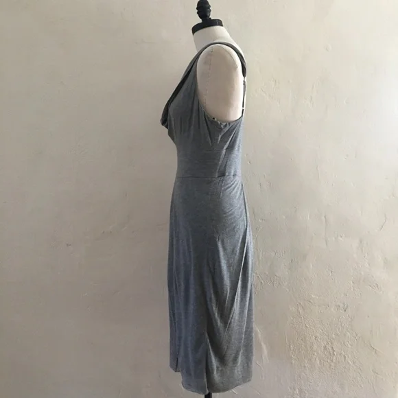 NWT New BCBGMaxAzria Heather Gray Jersey Drape Grecian Goddess Dress